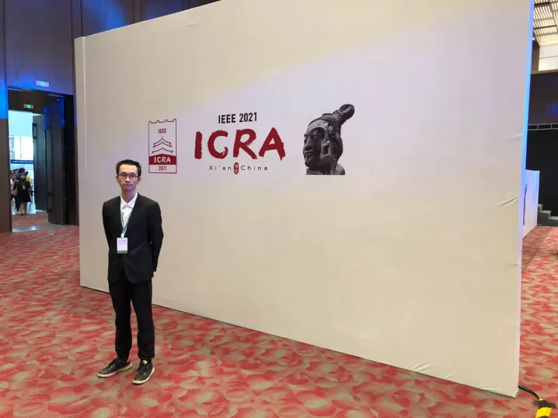 At the ICRA 2021 conference venue in Xi'an